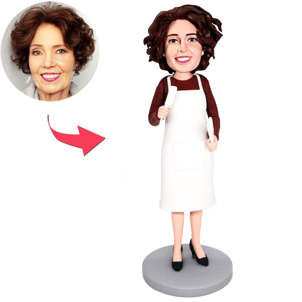 Woman in Apron Custom Bobbleheads