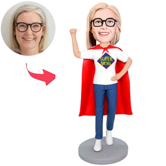 Super Mom with Cape Custom Bobbleheads