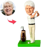 Father's Day Gifts #1 Golfer Dad Custom Bobbleheads With Engraved Text
