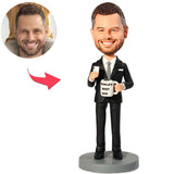 World's Best Dad on The iPhone Custom Bobbleheads With Engraved Text