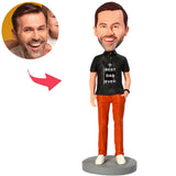 Father's Day Gifts Best Dad Ever With Cross Necklace Custom Bobbleheads Add Text