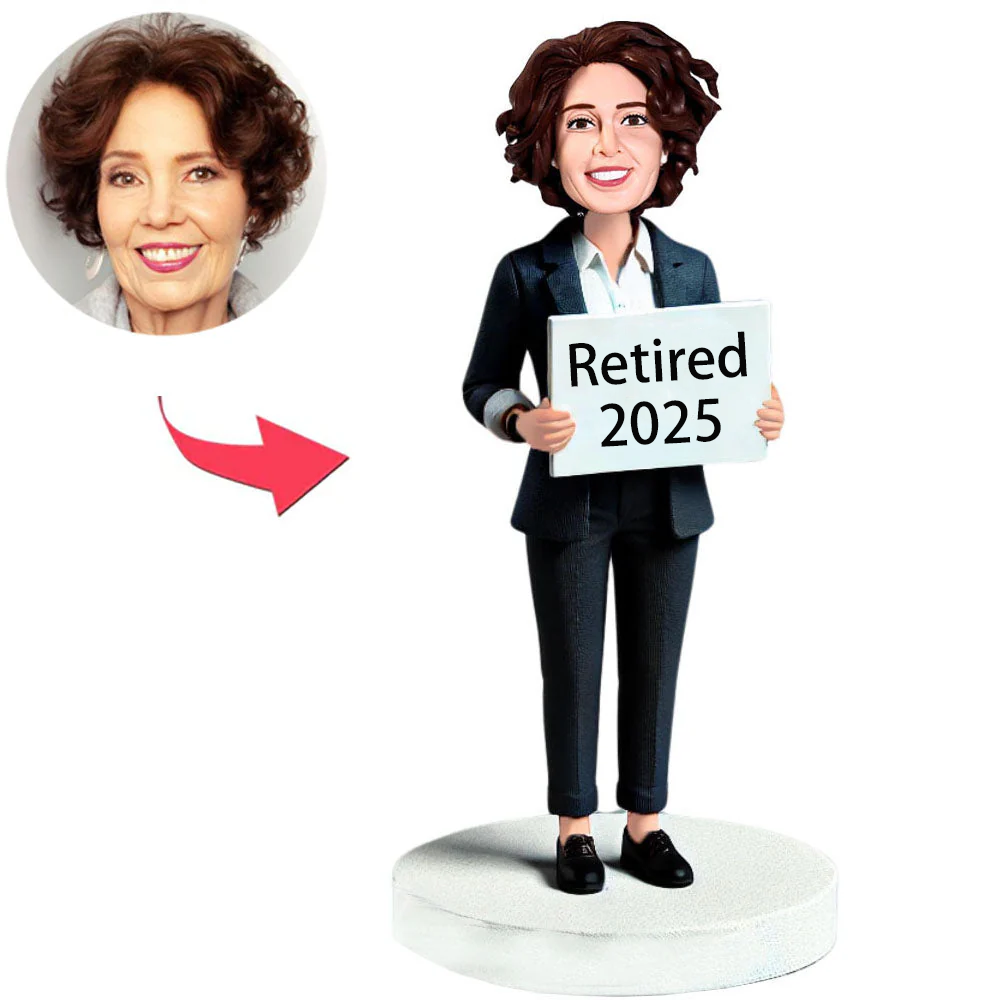 Retired 2025 Business Woman Custom Bobbleheads