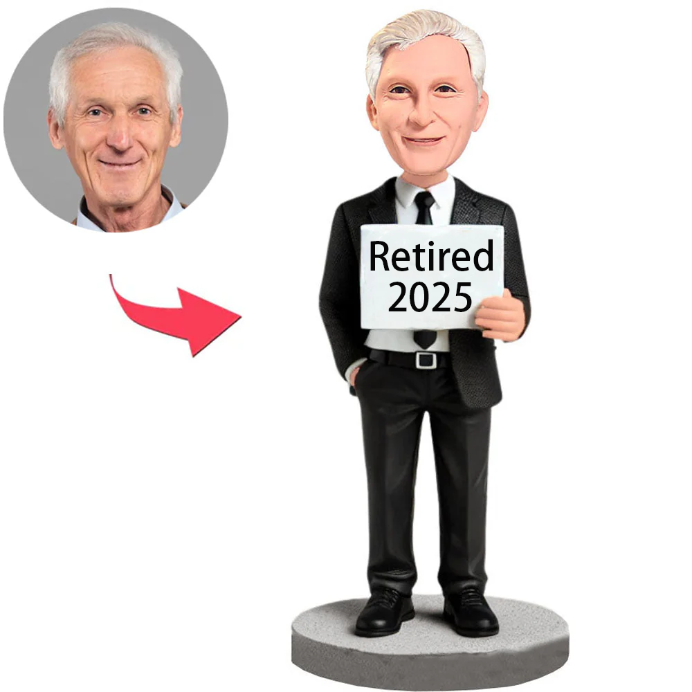 Retired 2025 Business Man Custom Bobbleheads