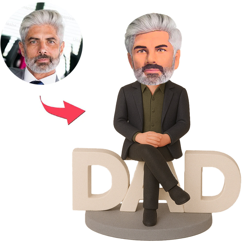 Man Sitting on Dad Base Custom Bobbleheads
