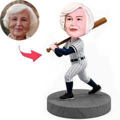 Female Plays Baseball Custom Bobbleheads