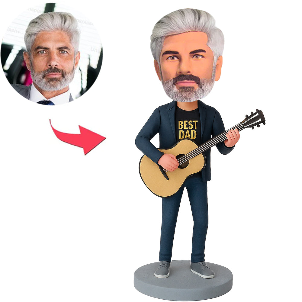 Best Dad Playing Guitar Custom Bobbleheads