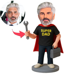 Super Dad Holding Wrench Custom Bobbleheads