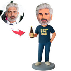 Best Dad with Beer Bottle Custom Bobbleheads