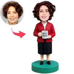 Mom Holding Water Glass Custom Bobbleheads