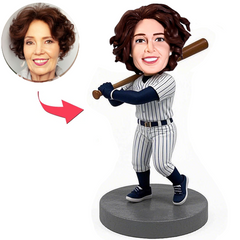 NY Fan Woman New York Yankees Baseball Player Custom Bobbleheads