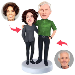 Business Man and Wife Old Couple Custom Bobbleheads