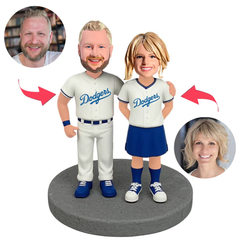 LA Dodgers Baseball Fans Couple Custom Bobbleheads