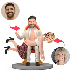 Humorous Couple Slapping Buttocks Custom Bobbleheads