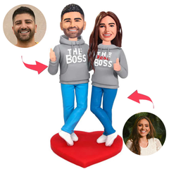 Boss and Real Boss Couple Custom Bobbleheads