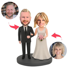 Wedding Couple Newlyweds Custom Bobbleheads