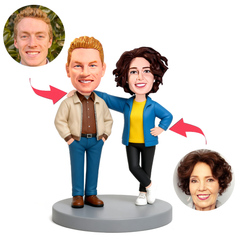 Couples Standing Casually Custom Bobbleheads