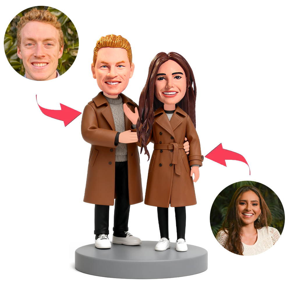 Couples Pointing At Each Other Custom Bobbleheads