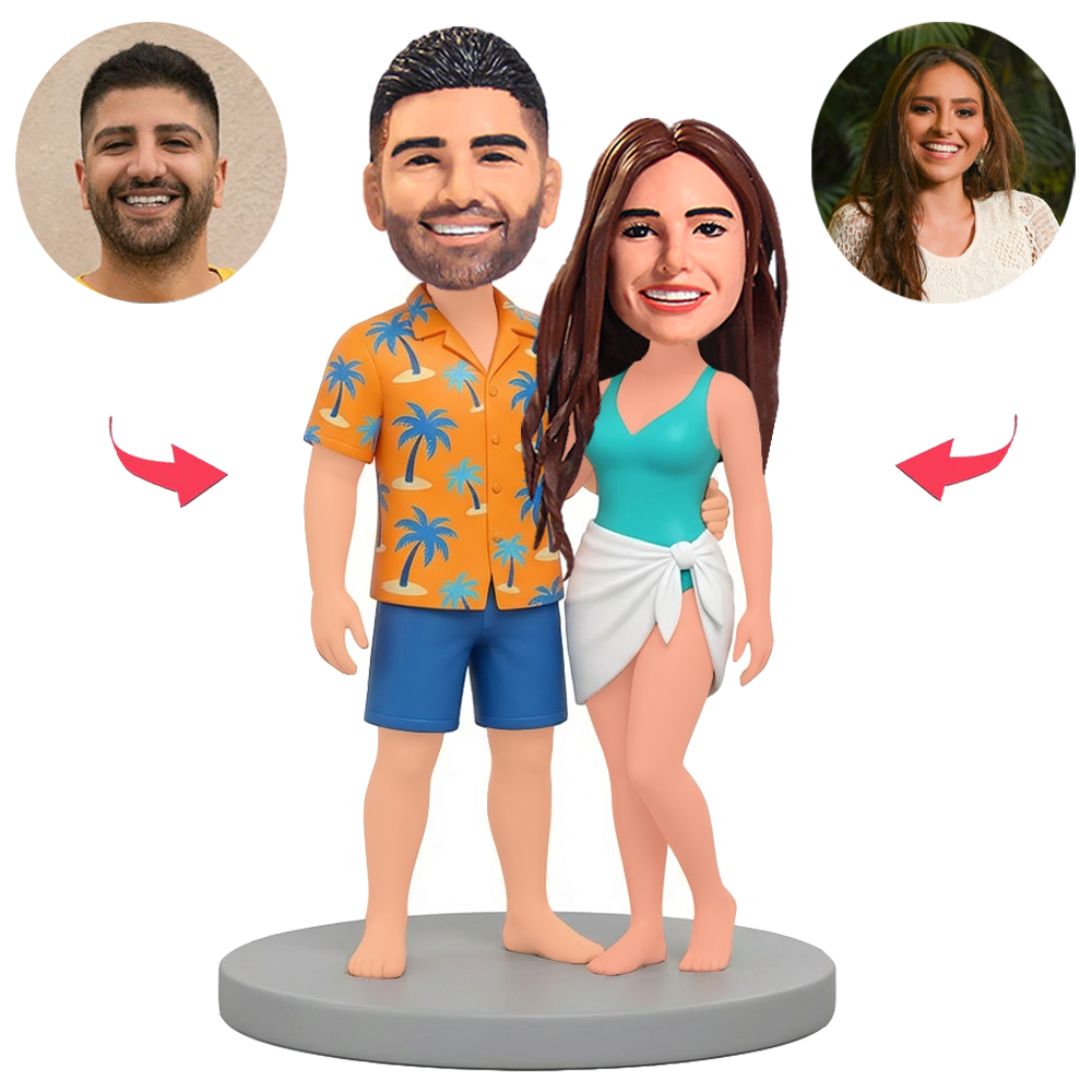 Beach Couples On Vacation Custom Bobbleheads