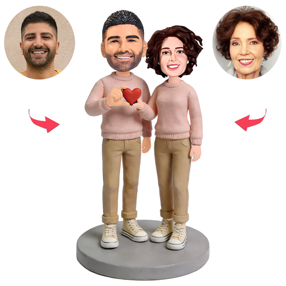 Couples Wearing Matching Outfits Custom Bobbleheads