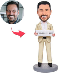 Custom World's Best Boss Businessman Bobbleheads