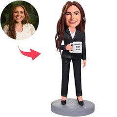 World's Best Boss Business Woman Custom Bobblehead