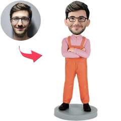 Engineer Wearing Safety Helmet Custom Bobbleheads