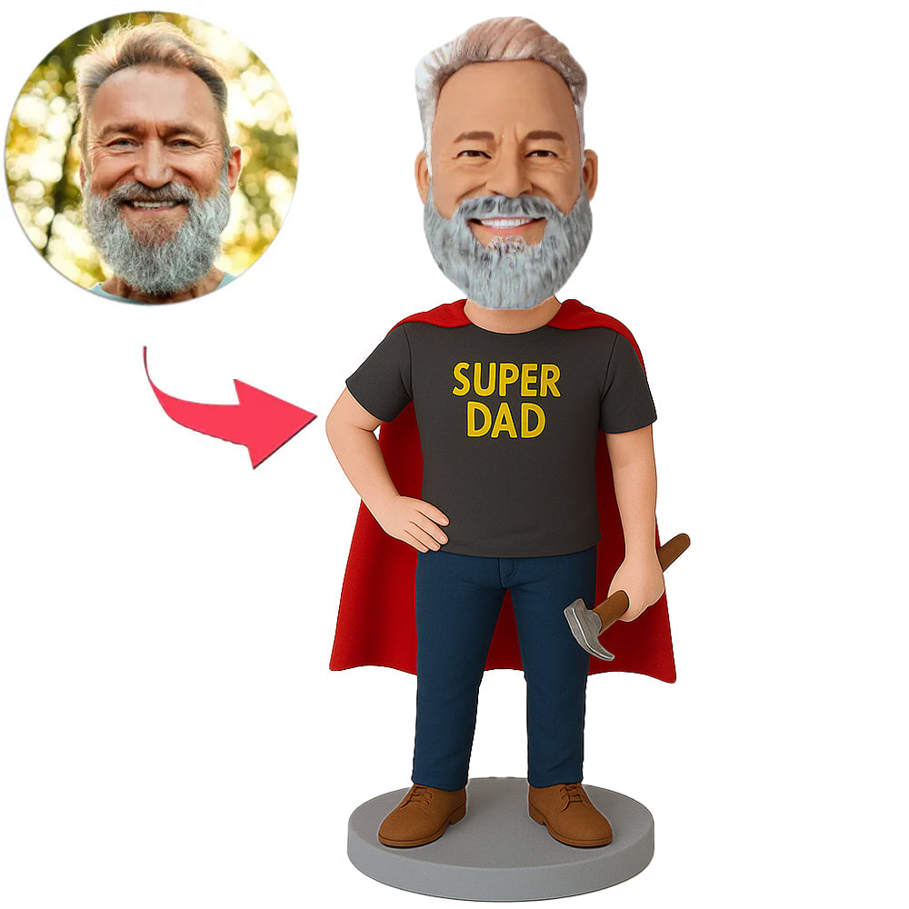 Super Dad with Hammer Custom Bobbleheads