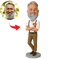 Super Dad in Bib Custom Bobbleheads