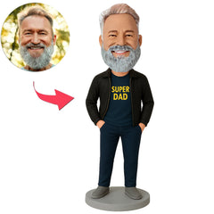Super Dad Hands in Pockets Custom Bobbleheads