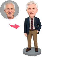 Boss in Dark Blue Suit Custom Bobbleheads