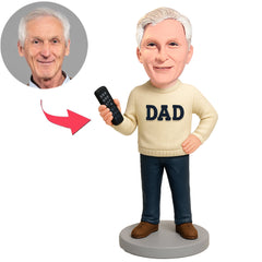 Dad Take Remote Control Custom Bobbleheads