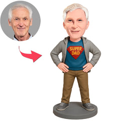 Super Dad with Hands on Hips Custom Bobbleheads