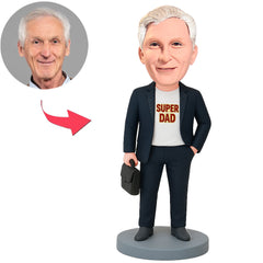 Super Boss Dad Carrying Bag Custom Bobbleheads