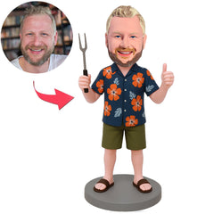 Man Holding Fork Custom Bobbleheads