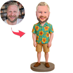 Man in Floral Shirt Custom Bobbleheads