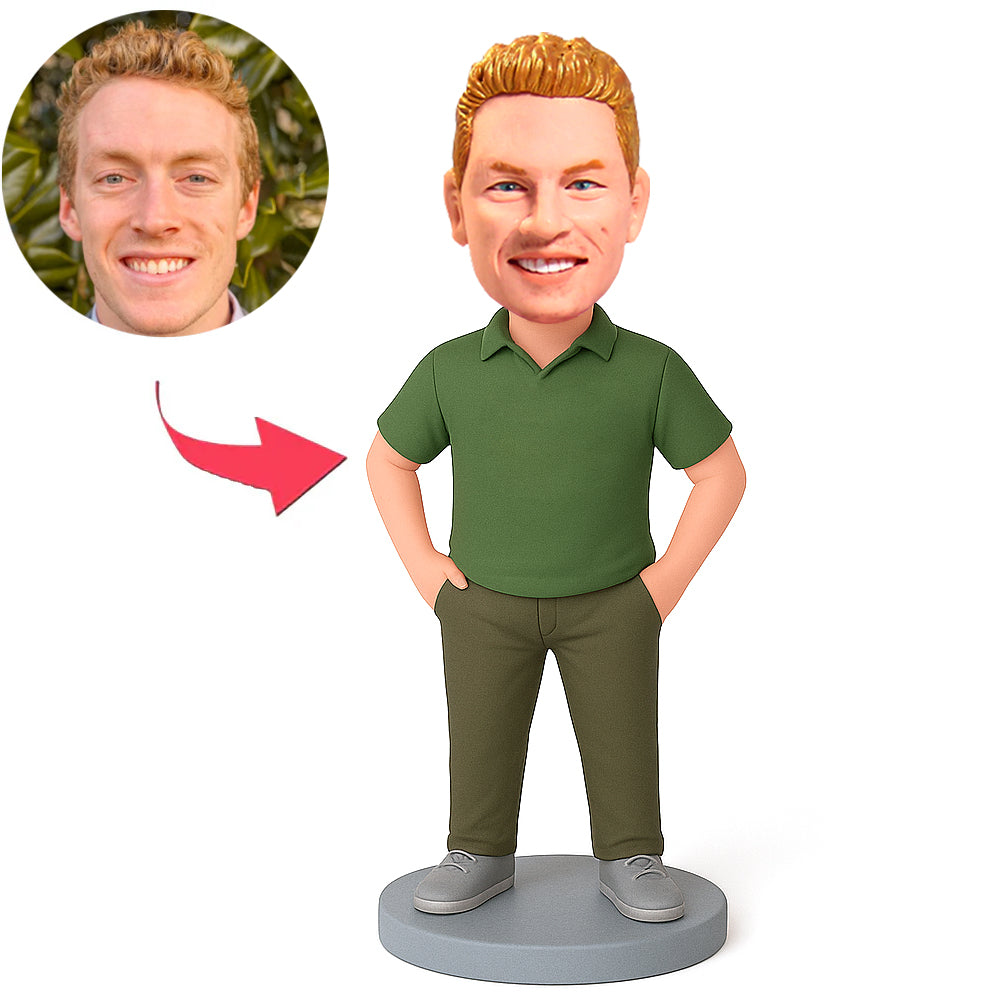 Man in Green Shirt Custom Bobbleheads