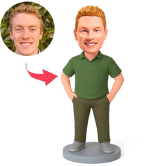 Man in Green Shirt Custom Bobbleheads