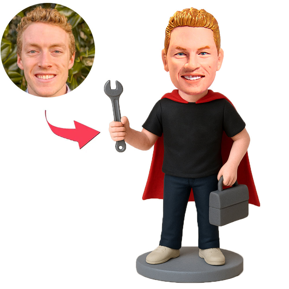 Superman with Wrench and Toolbox Custom Bobbleheads