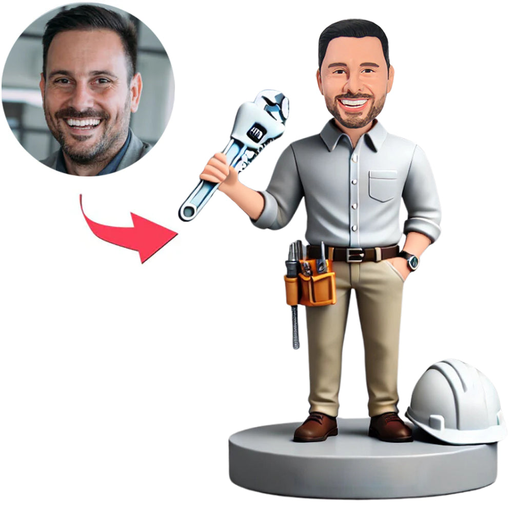 Engineer with Wrench Custom Bobbleheads