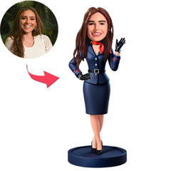 Beautiful Stewardess Custom Bobbleheads