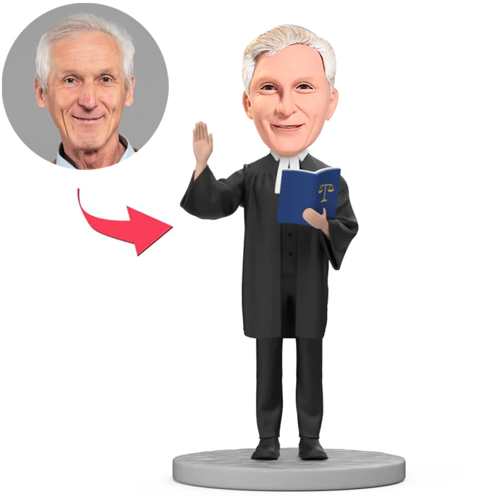 Fair Judge Holding Book custom bobbleheads