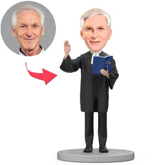 Fair Judge Holding Book custom bobbleheads