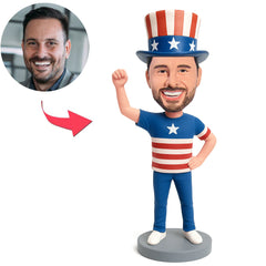 American Man with Fist Raised Custom Bobbleheads