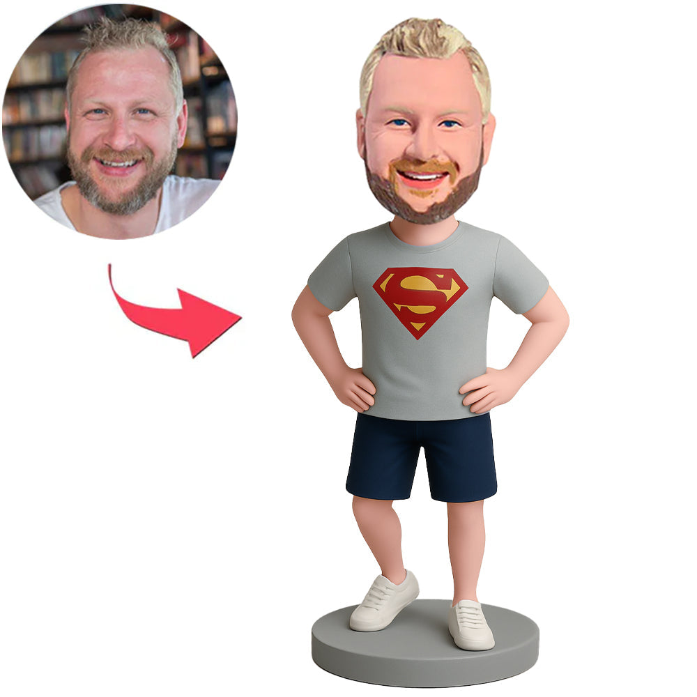 Superman With Hands on Hips Custom Bobbleheads