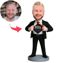 Super Boss in Black Suit Custom Bobbleheads