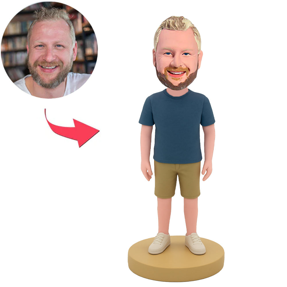 Man in Khaki Shorts Custom Bobbleheads