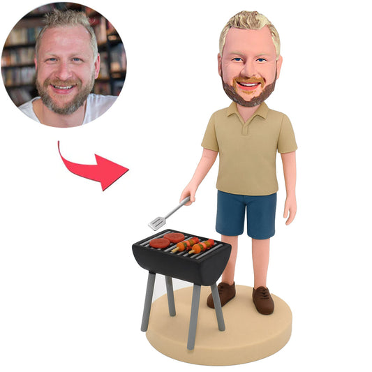 Man Grilling Custom Bobbleheads