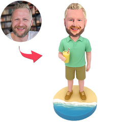 Man Holding Cold Drink Custom Bobbleheads