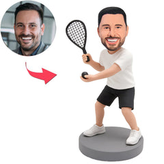 Squash Enthusiast Custom Bobbleheads