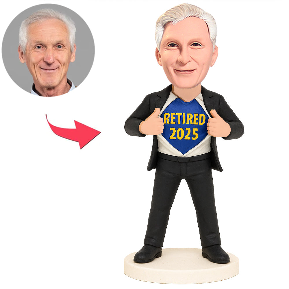 Super Business Man Retired 2025 Custom Bobbleheads